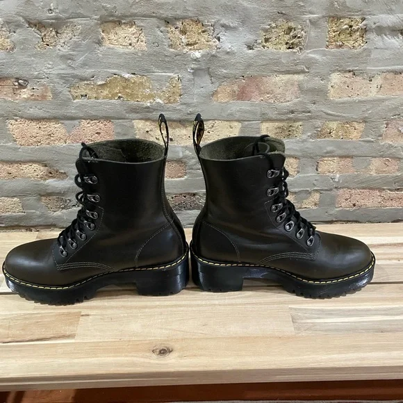 Dr. Martens Leona Platform Ankle Boots, Size 9, Dark Taupe - Picture 6 of 8